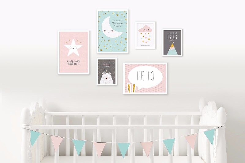 6_frames_Set_over_baby_cot_mint_pink_A